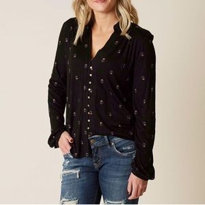 Ditsy Floral button up top